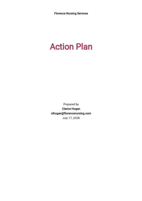 Nursing Action Plan Template [Free PDF] - Word | Google Docs