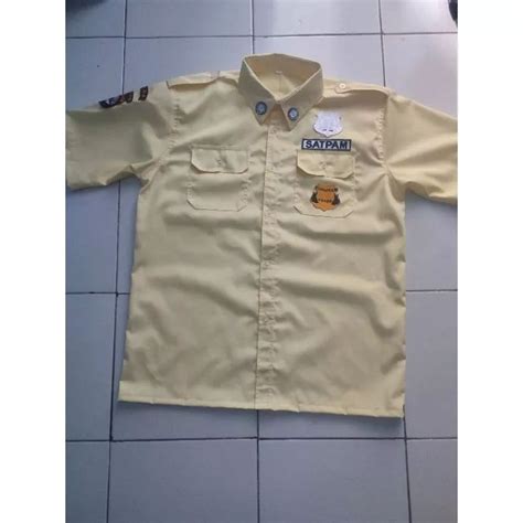 Jual Baju Seragam Satpam Security PDL Terbaru 2023 Warna Cream Krem