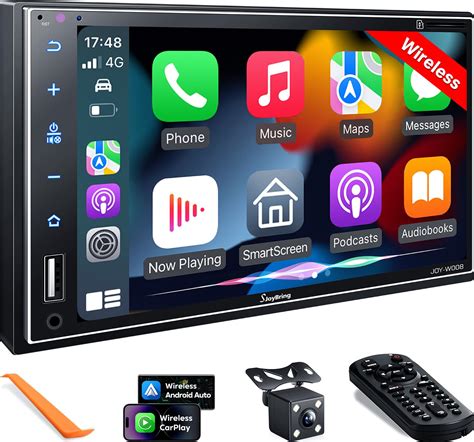 Sjoybring Upgrade Wireless Double Din Car Stereo With Apple Carplay Android Auto Bluetooth 4