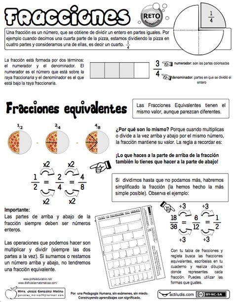 Fracciones Equivalentes Actiludis Fracciones Fracciones Para Primaria Matematicas Fracciones