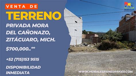 Venta De Terreno Ubicado En La Privada De Mora Del Ca Onazo Lote