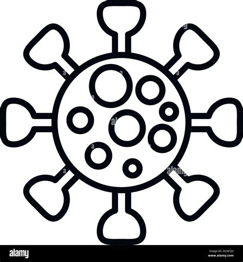 Virus Icon Outline Vector Bacteria Medicine Medical Immune Stock