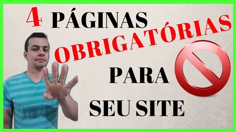 P Ginas Obrigat Rias Para Seu Site Youtube