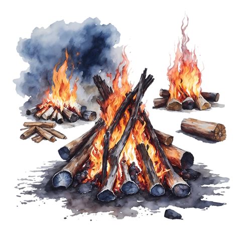 Download Campfire Fire Wood Royalty-Free Stock Illustration Image - Pixabay