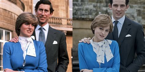 Emma Corrins Princess Diana Costumes In The Crown Vs Irl