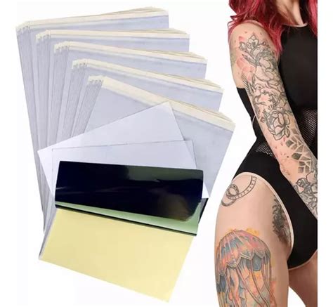 100 Pzas Papel Tatuar Transfer Stencil Para Tatuaje Tattoo Envío gratis