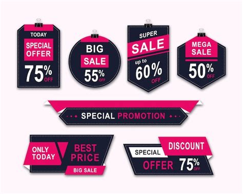 Premium Vector Sale Label Collection Modern