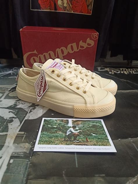 Sepatu Compass Original Gazellelo Cream Compass Gazelle Low Cream