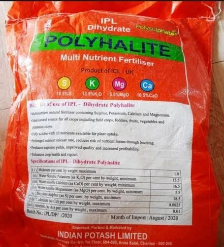 Granules Technical Grade Polyhalite Fertilizer Packaging Type Packet