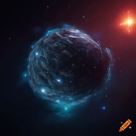 Photorealistic Depiction Of A Dyson Sphere Around A Massive Star On Craiyon