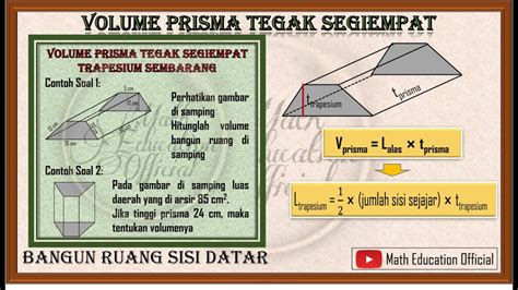 Menghitung Volume Prisma Tegak Segiempat Yang Alasnya Berbentuk