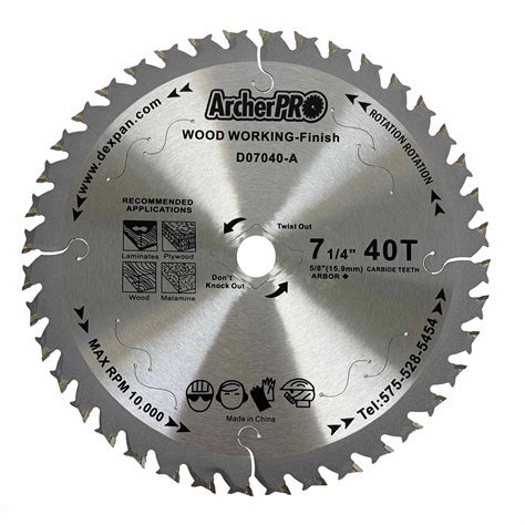 Circular Saw Blades For Wood Cutting 7 1 4 X 5 8 X 24 And 40 Teeth