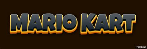 Mario Kart Text Effect And Logo Design Videogame