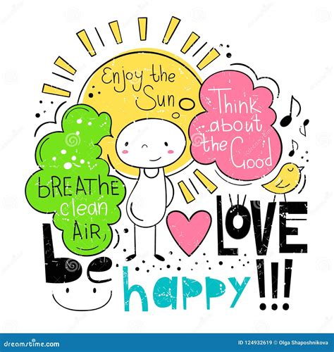 Good Mood And Good Life Vector Illustration In Cartoon Style