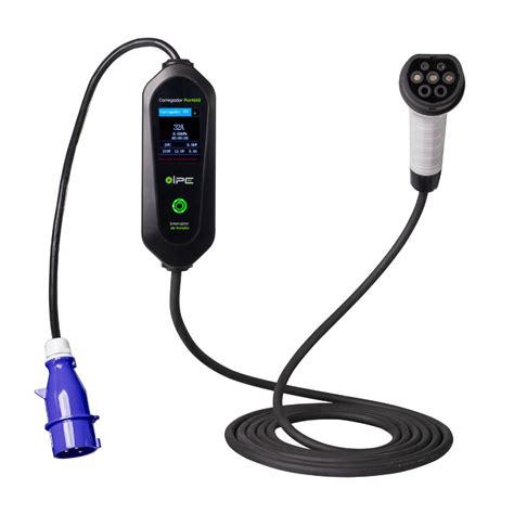 Carregador portátil para carros elétricos 7kW IPE carregadores IPE