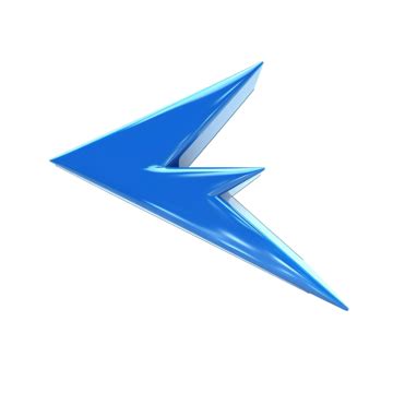 Blue Arrow Lightning D Render Blue Arrow Lightning Png Transparent