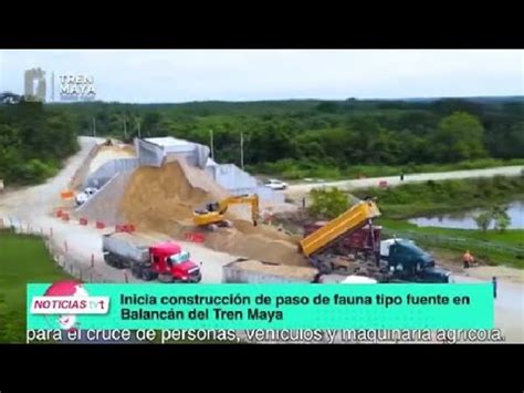 Inicia construcción de paso de fauna tipo fuente en Balancán del Tren