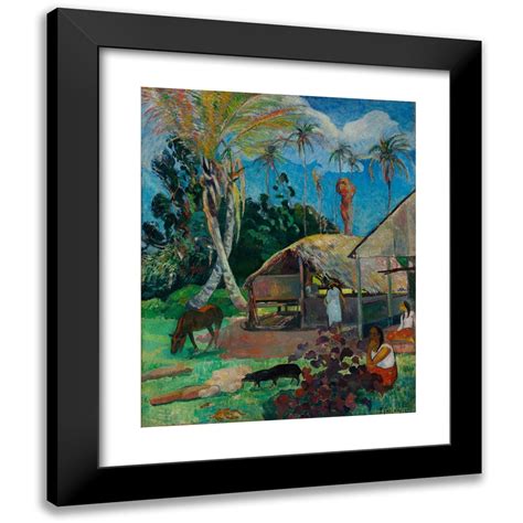 Paul Gauguin X Black Modern Framed Museum Art Print Titled The