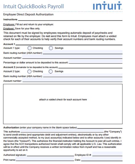 4 Direct Deposit Form Templates Formats Examples In Word Excel