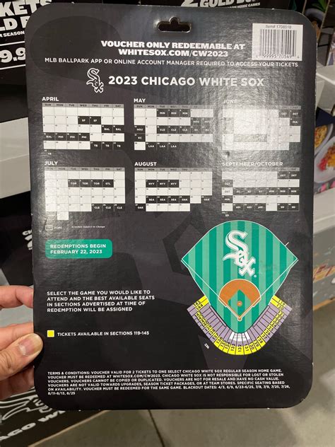 Costco Tickets Fyi Rwhitesox