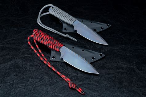 Strider Knives Fixed Blade Knife Cpm 3v Black Blade W Black Paracord
