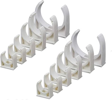 20pc 16mm Nylon Plastic U Shape White Pvc Water Pipe Supply Clips