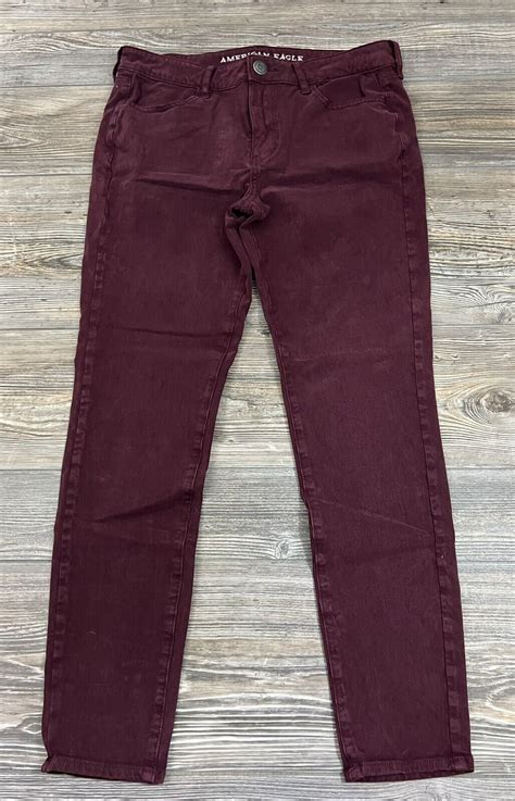 American Eagle Maroon Hi Rise Jegging Womens Size 10 Super Super