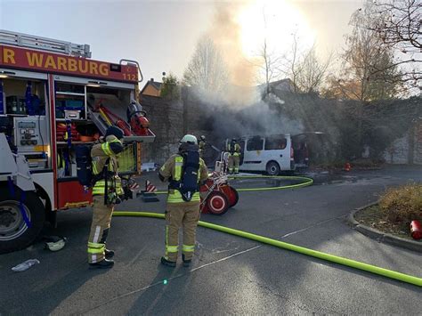 Camper Brennt Auf Parkplatz Eines Warburger Supermarktes Aus Nw De