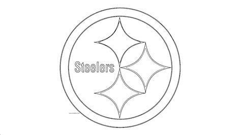 Pittsburgh Steelers Logo Coloring Page Sketch Coloring Page