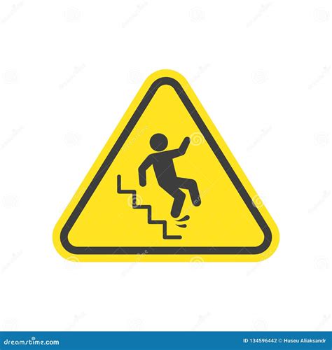 Advertencia Resbaladiza De Las Escaleras Ilustraci N Del Vector