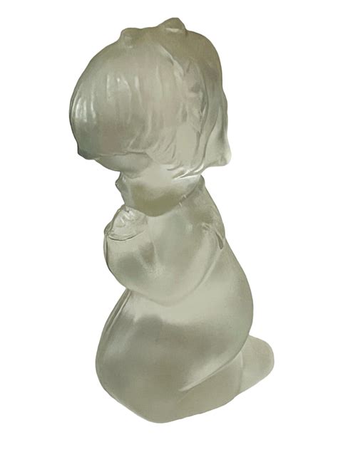 Frosted Glass Hummel Goebel Figurine T Sculpture Vtg Germany W Praying Girl Etsy