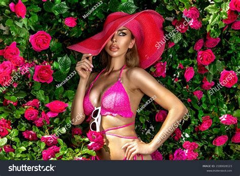 Sexy Blonde Woman Pink Bikini Big Stock Photo Shutterstock