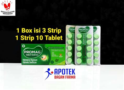 Jual PROMAG TABLET BOX 3 BLISTER 30 TABLET KUNYAH OBAT SAKIT MAAG Di