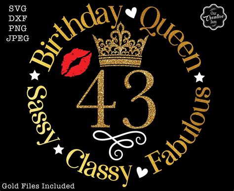 43 And Fabulous Svg 43and Fab Svg 43rd Birthday Svg For Women 43rd