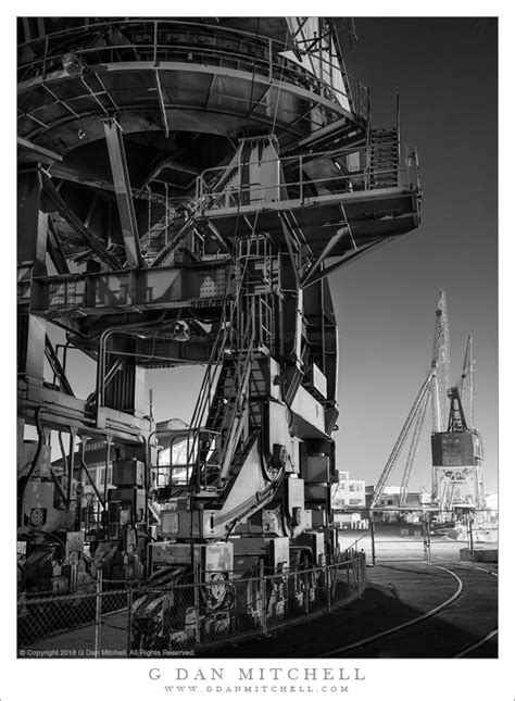 G Dan Mitchell Photograph: Ship Yard Crane Structure, Night | G Dan ...