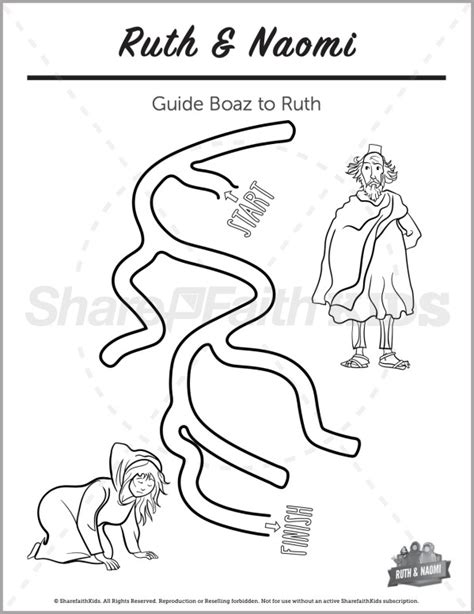 Ruth And Naomi Preschool Mazes