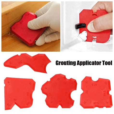 Red Grouting Sealant Silicone Profiling Applicator Caulk Tool For