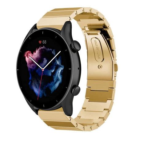 Amazfit GTR 3 Pro Metallarmband Gold Smartwatcharmbaender De