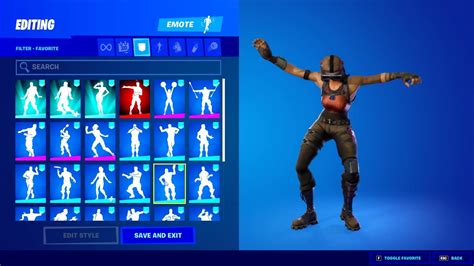 Fortnite RENEGADE RAIDER dancing emotes in locker for tiktoks!! - YouTube