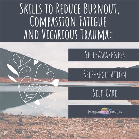 Skills To Reduce Burnout Compassion Fatigue And Vicarious Trauma — Intraconnections Counseling