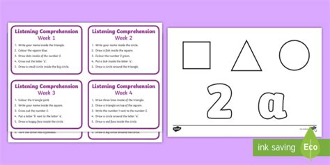 Listening Comprehension Early Level Activity Teacher Made