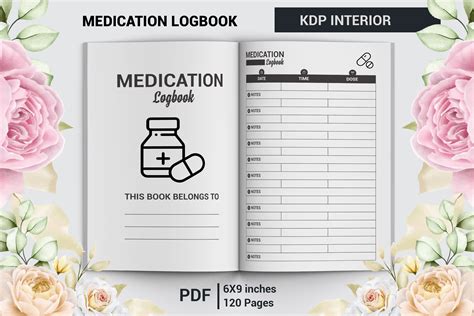 Medication Logbook Kdp Interior Graphic By Hilltract · Creative Fabrica