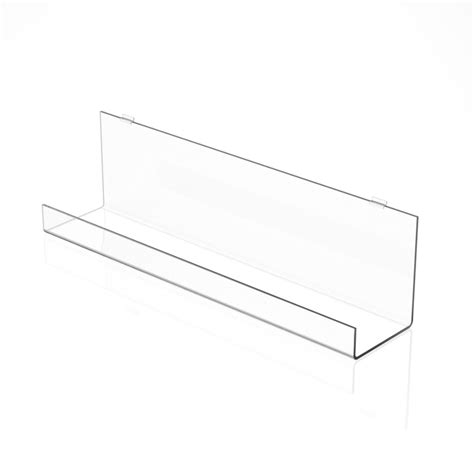 Slatwall Shelf Deep 65 J Shape Acrylic Shelf 24 36 Or 48