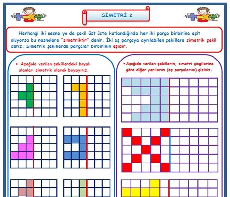 2 Sınıf Matematik Simetri Çalışması 2 Meb Ders