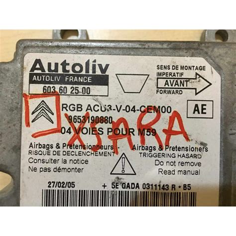 Ecu Airbag Autoliv Psa Ae