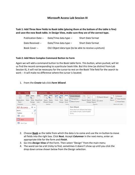 Microsoft Access 2016 Tutorial 3 Updated Microsoft Access Lab Session Iii Task 1 Add Three