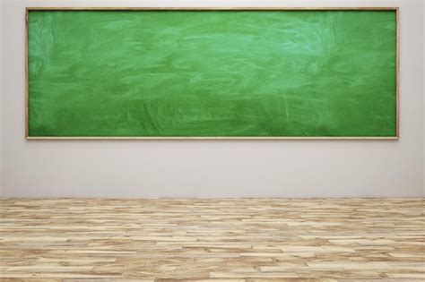 Premium Photo Modern Classroom Interior With Green Chalkboard And Wooden Flooring Mock Up