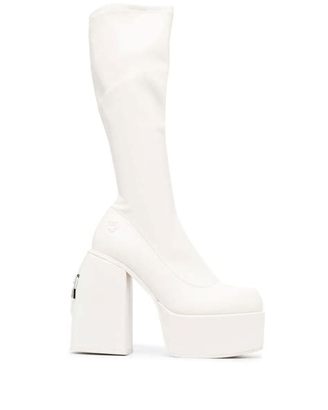 Naked Wolfe Spice 140mm Platform Boots In White Lyst UK