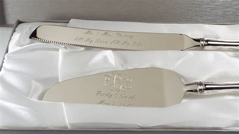 Wedding Cake Server Set Custom Engraved Personalized Serving