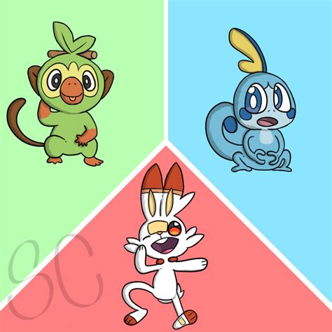 Pokemon Sword & Shield Starters by SullenCullen on Newgrounds